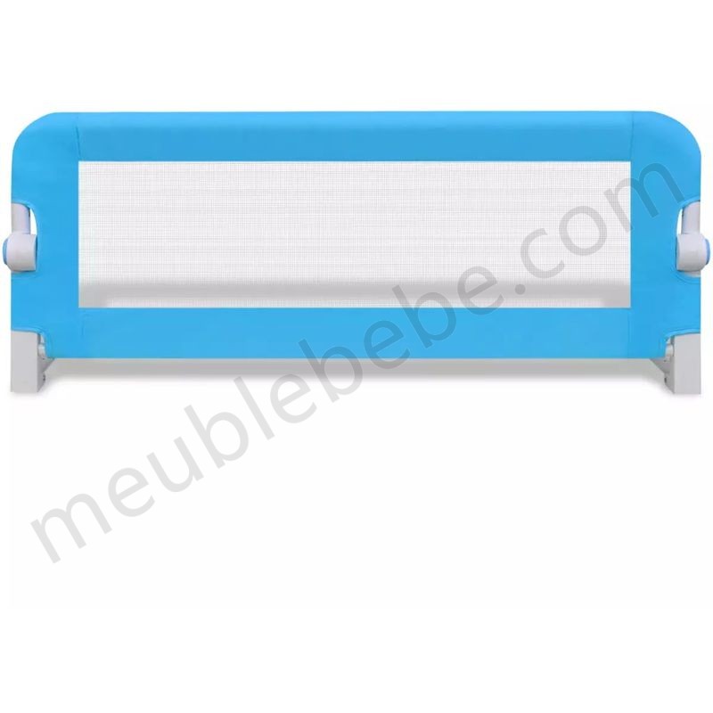 Topdeal VDLP00027_FR Barrière de lit pour enfants 102 x 42 cm Bleu en solde - -2