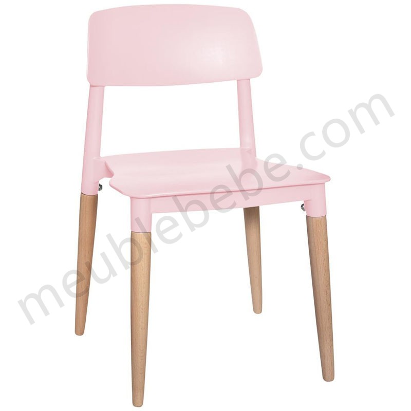 Chaise design pour enfant coloris rose - L.31 x l.32,5 x H.52 cm -PEGANE- ventes - -0