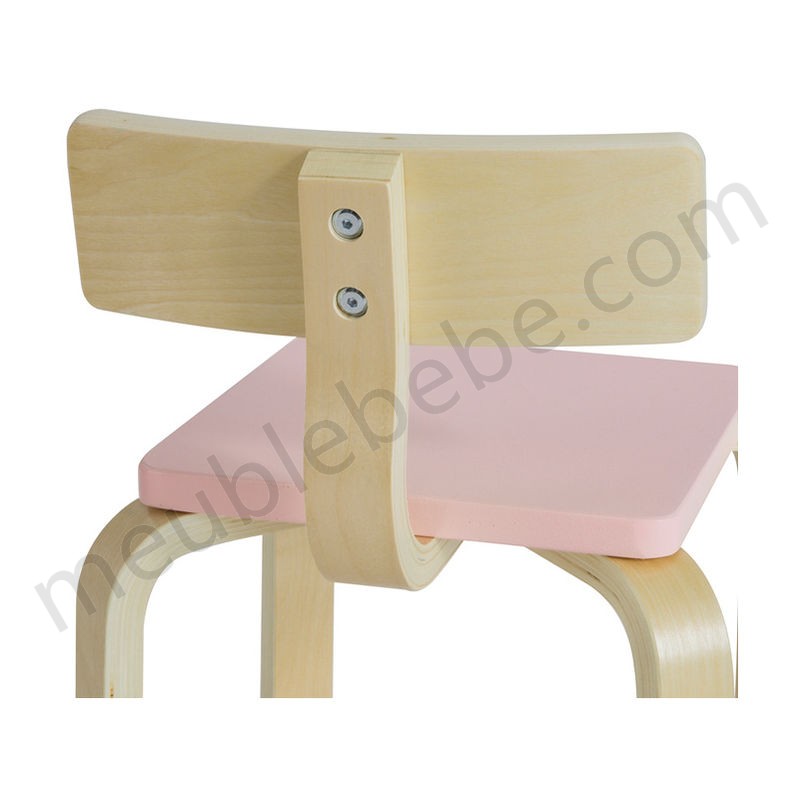 Chaise pour Enfant en Bois Bouleau Chaise Enfant Confortable avec Dossier Tabouret,SoBuy KMB29-P ventes - -2