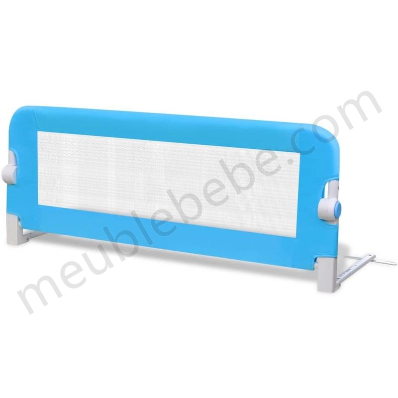 Topdeal VDTD18976_FR Barrière de lit de sécurité pour tout-petits 2pcs Bleu 102x42cm en solde - -2