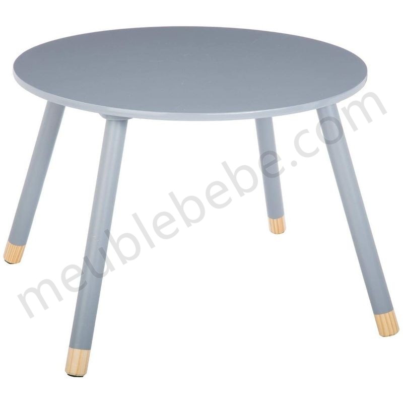 Set Table douceur gris + 2 chaises douceur gris en solde - -2