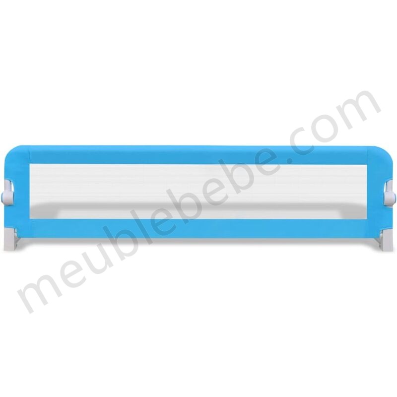 Topdeal VDLP18977_FR Barrière de lit de sécurité pour tout-petits 2pcs Bleu 150x42cm en solde - -3