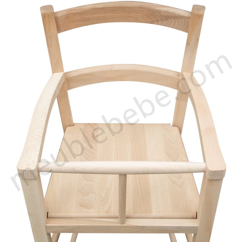Chaise haute en bois pour table à manger restaurant pizzeria cuisine fermes pauvres art L46xPR46xH101 Cm Made In Italy en solde - -4