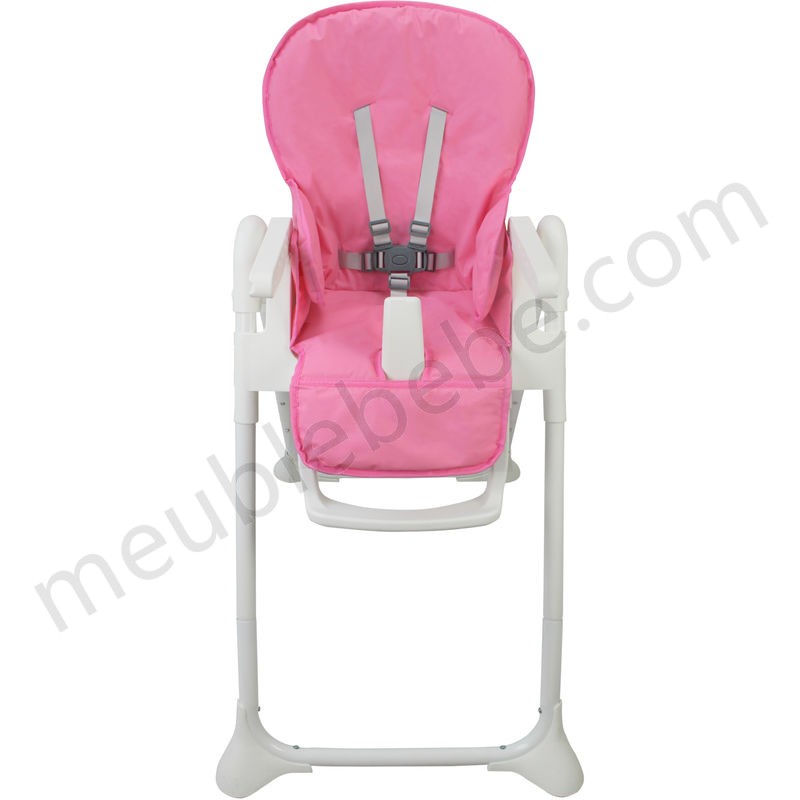 Chaise Haute pour Bébé, Chaise Pliante pour Bébé, Rose, Taille déployée: 105 x 89 x 56 cm en solde - -2