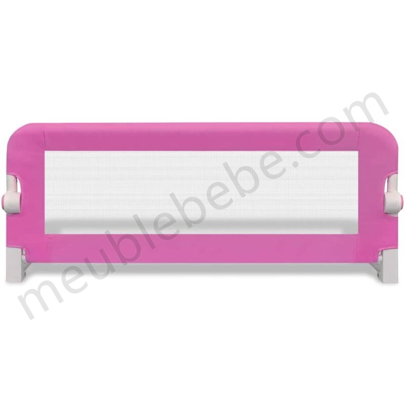 Hommoo Barrière de lit de sécurité pour tout-petits 2pcs Rose 102x42cm HDV18974 en solde - -3