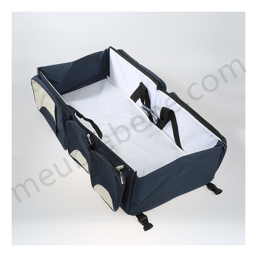 Sac à Langer 3 en1 Bébé Maman Berceau Lit Portable Couffin Table à Langer Bleu marin ventes - -4