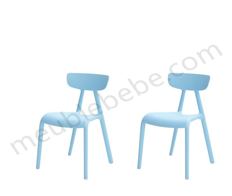 Lot de 2 Chaise Enfant Design Chaise pour Enfants Siège Garçons et Filles Confortable Bleu Clair KMB15-Bx2 SoBuy® ventes - -0