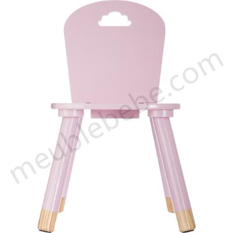 lot de 2 Chaises douceur rose pour enfant en bois - Dim : L28x l50 x H28 cm ventes - -1