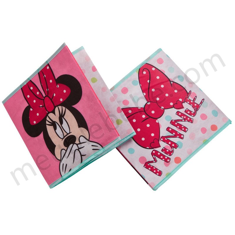 Lot de 4 cubes de rangement et décoratifs Minnie Mouse Disney 28 cm ventes - -2