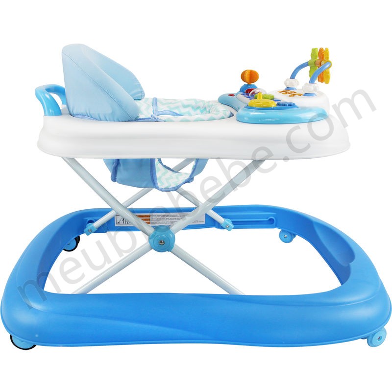 Trotteur pour Bébés, Centre d'Activités pour bébés, Motif bleu avec les jouets, Tranche d'âge: 6 à 18 mois en solde - -2