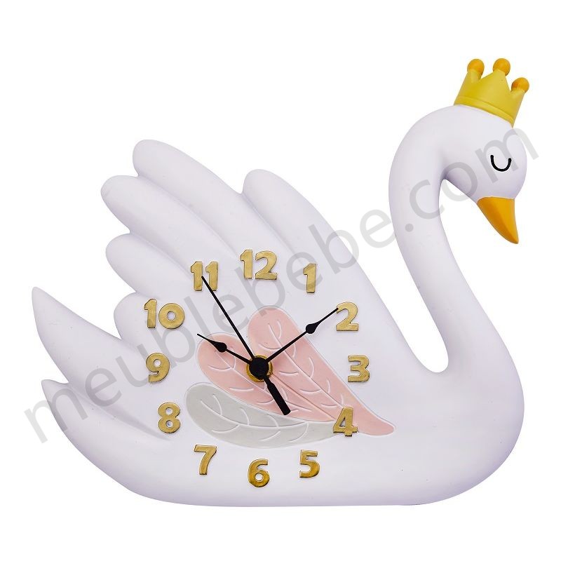 Fantasy Fields enfant Swan Lake horloge pendule bois décor fille bébé TD-12805A ventes - -1
