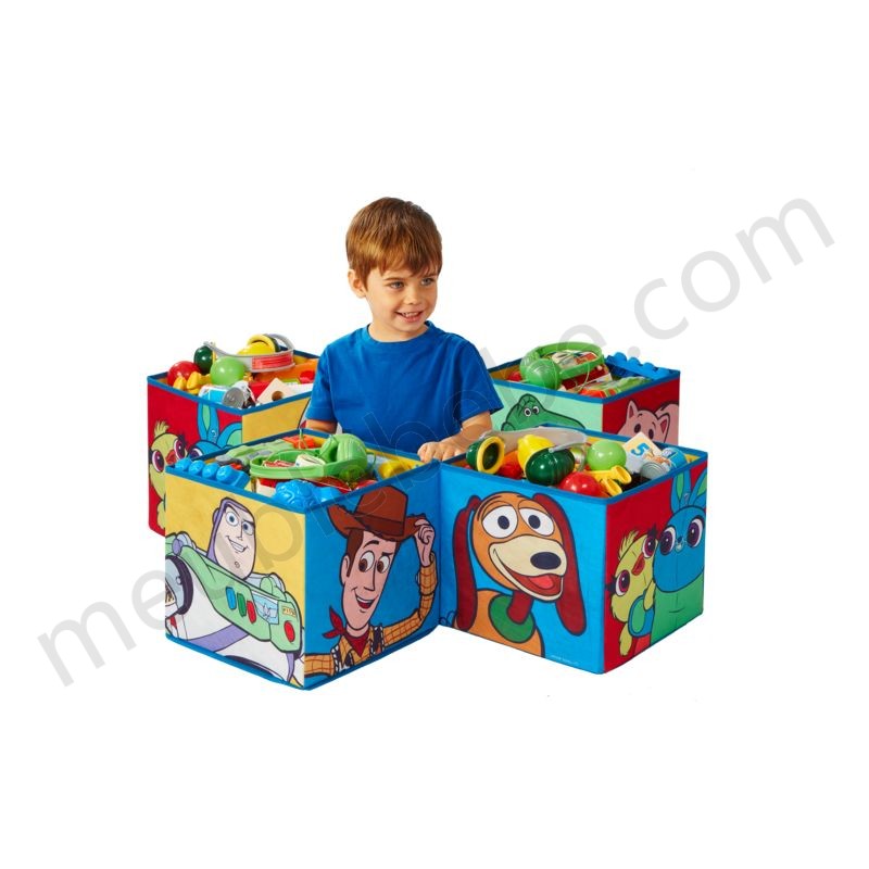 Lot de 4 cubes de rangement et décoratifs Toy Story Disney 28 cm ventes - -0