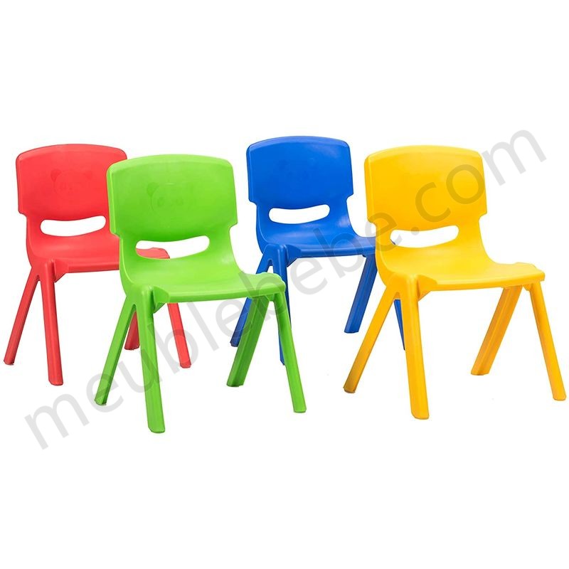 COSTWAY Chaises pour Enfants, Chaises d'Ecole pour Enfants pour Apprendre, Manger et Jouer, Fabriquer en Plastique Multicolore, Idéal pour Salle de Jeux, Jardin d'Enfant, Maison etc. en solde - -0