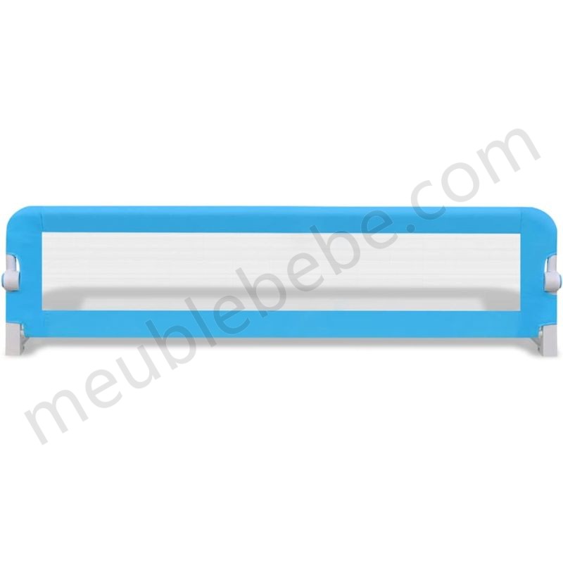 Topdeal VDTD18977_FR Barrière de lit de sécurité pour tout-petits 2pcs Bleu 150x42cm en solde - -3