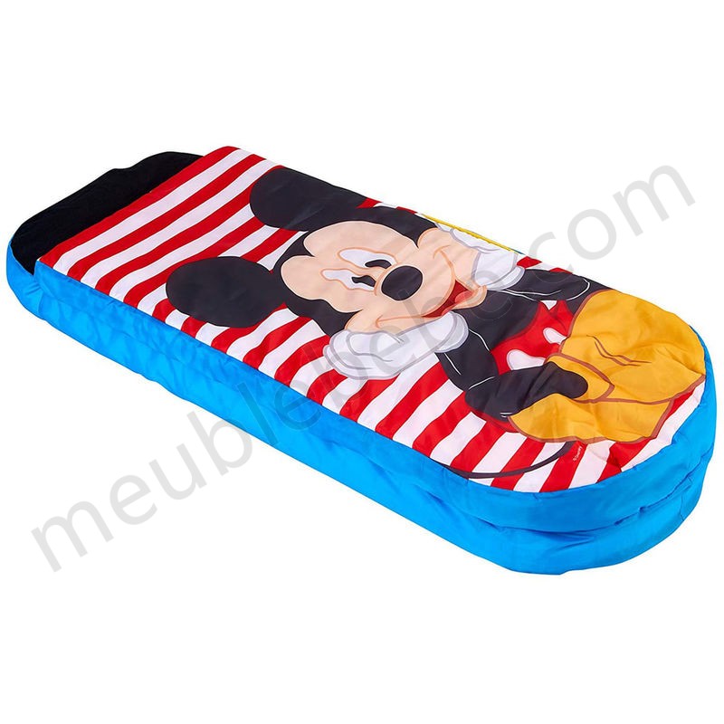 Lit gonflable Mickey Mouse pour enfants avec sac de couchage intégré - Dim : H.62 x L.150 x P.20cm -PEGANE- ventes - -1