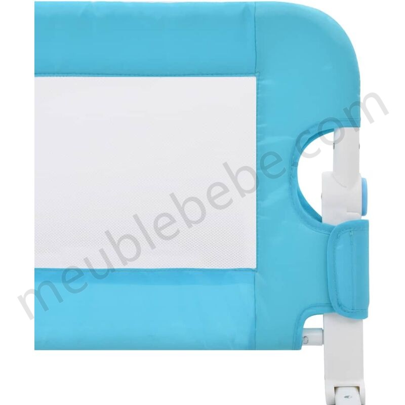 True Deal Barrière de sécurité de lit enfant Bleu 120x42 cm Polyester en solde - -4