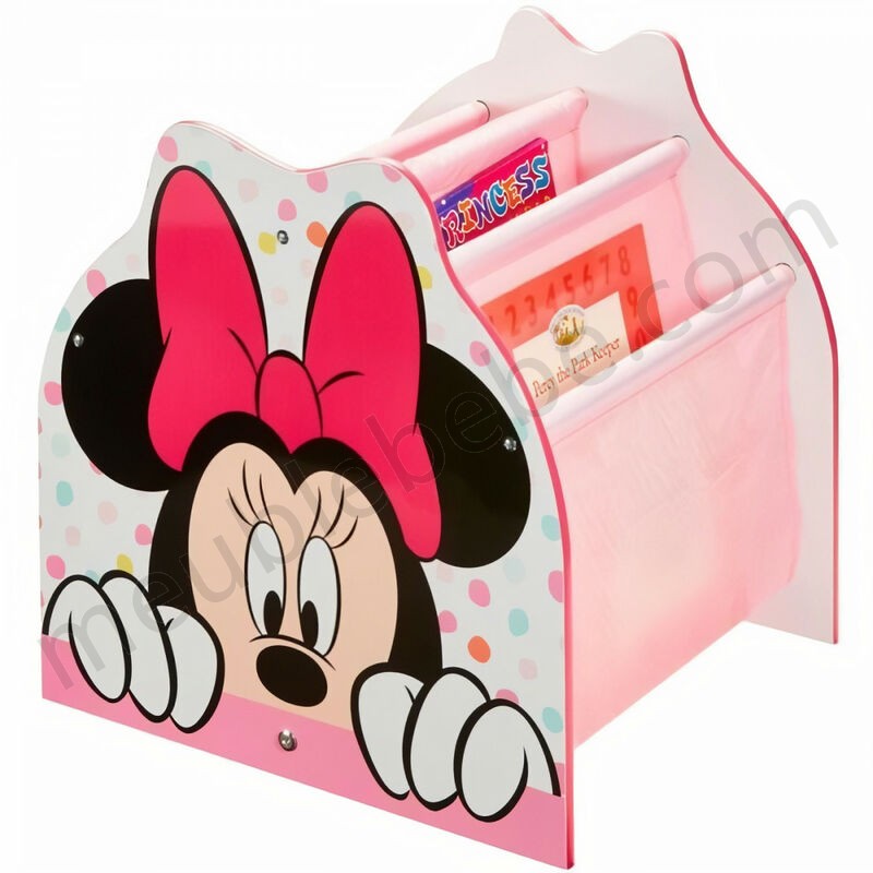 Disney Minnie Mouse - Bibliotheque a pochettes pour enfants - Rangement de livres pour chambre d'enfant en solde - -1
