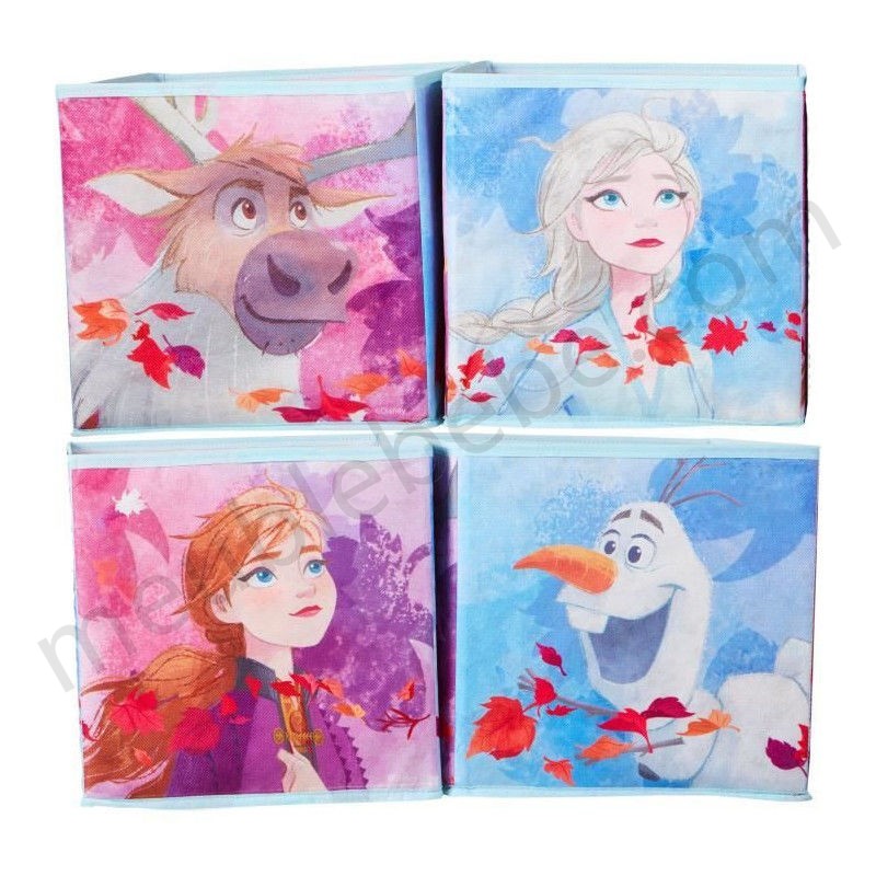 DISNEY FROZEN Cubes de rangement La Reine des Neiges - Jouets pour enfants - Bleu ventes - -0