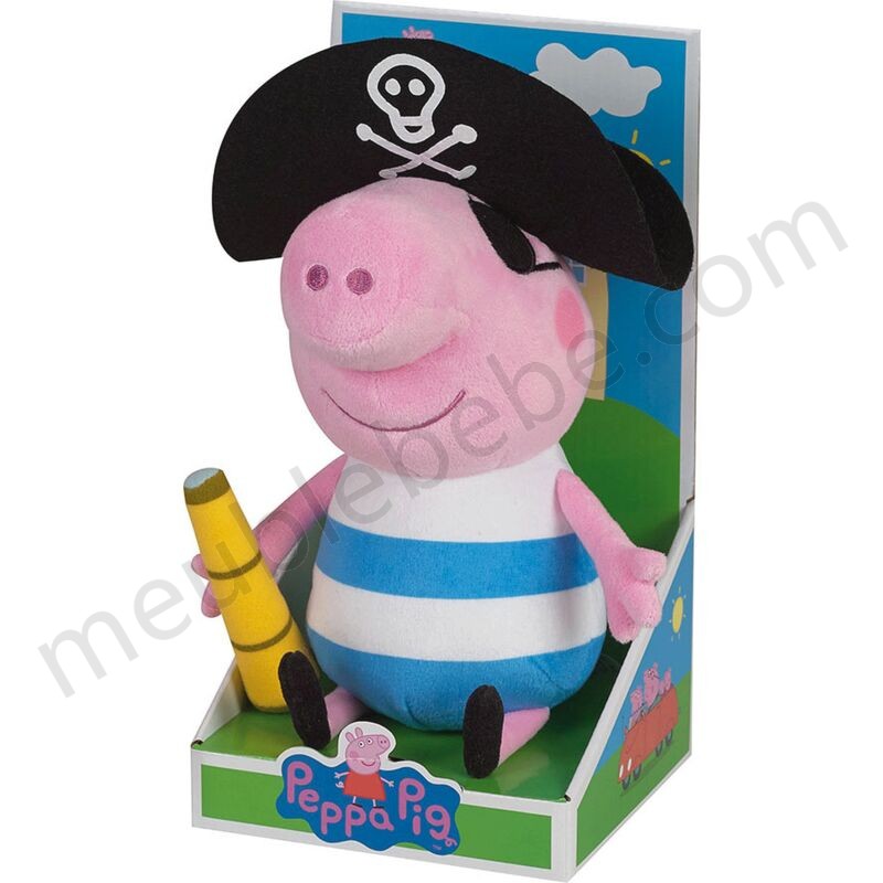 Peppa Pig PELUCHE GEORGE PIRATE H30 cm ventes - -0