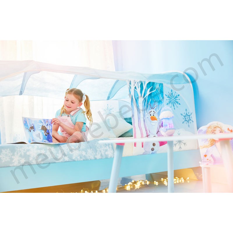Tente de lit enfant motif Reine des neiges - Dim : 190 x 90 x 90cm -PEGANE- en solde - -1