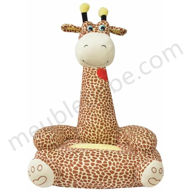 Chaise en peluche pour enfants Girafe Marron ventes - -2