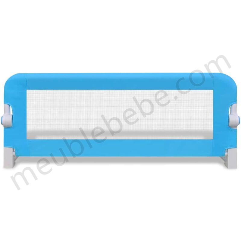 Topdeal VDLP18976_FR Barrière de lit de sécurité pour tout-petits 2pcs Bleu 102x42cm en solde - -3