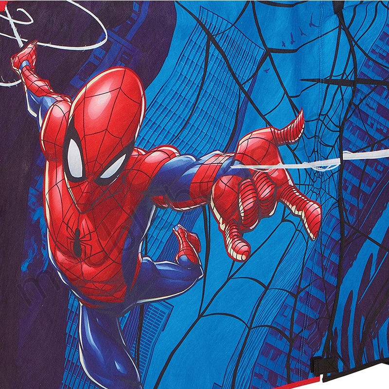 Habillage pour lit surélevé bleu/bordeaux motif Spider-Man - Dim : L195 x P86 x H74 cm -PEGANE- ventes - -2