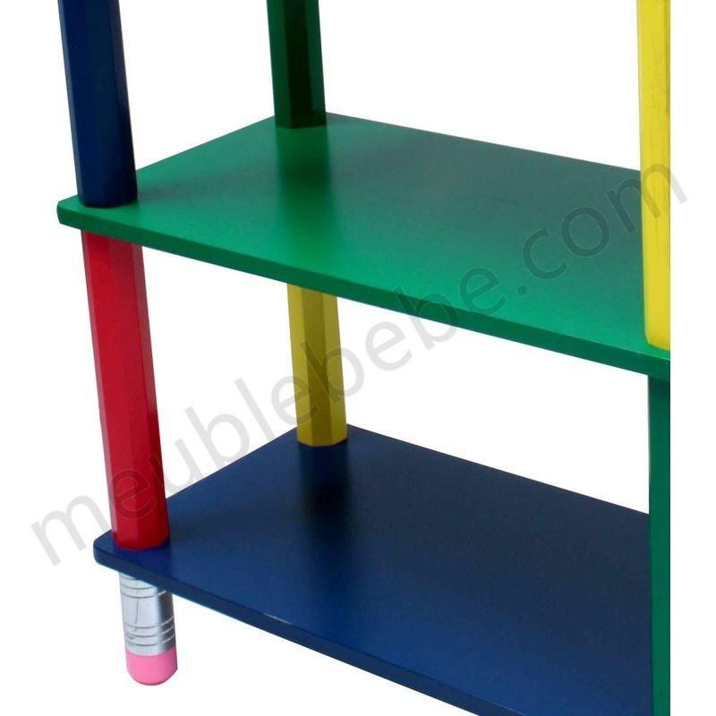 Une étagère multicolore en bois pour la chambre d'enfant en solde - -3