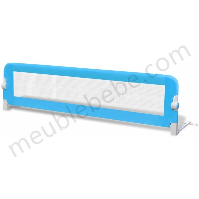 Topdeal VDLP00028_FR Barrière de lit pour enfants 150 x 42 cm Bleu en solde - -0