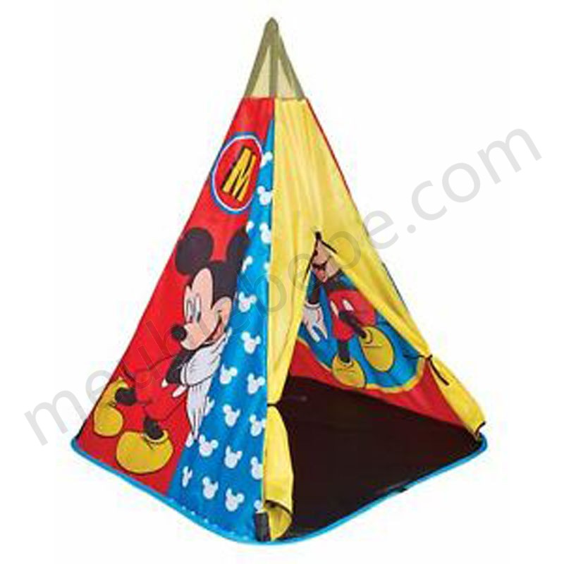 Tente de jeu tipi Disney Mickey Mouse - Dim : 120 x 100 x 100 cm -PEGANE- en solde - -0