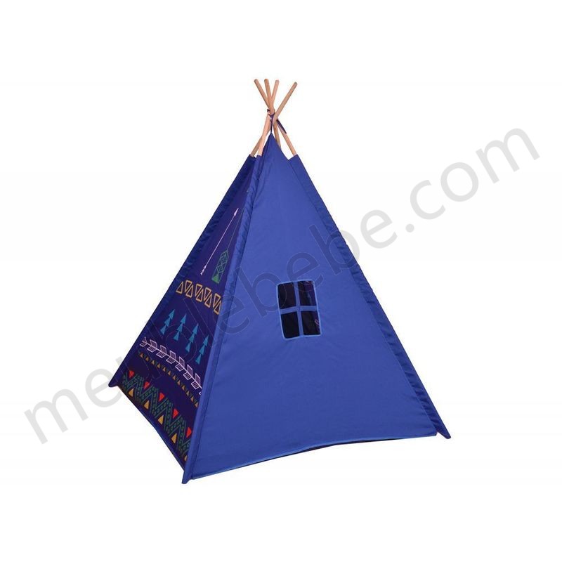 MSTORE | Tente style tipi pour enfants | Âge : 3+ | Dimensions : 120x120x150 cm | pour la maison et le jardin | Assemblage rapide | Bleu marin - Bleu marin en solde - -1