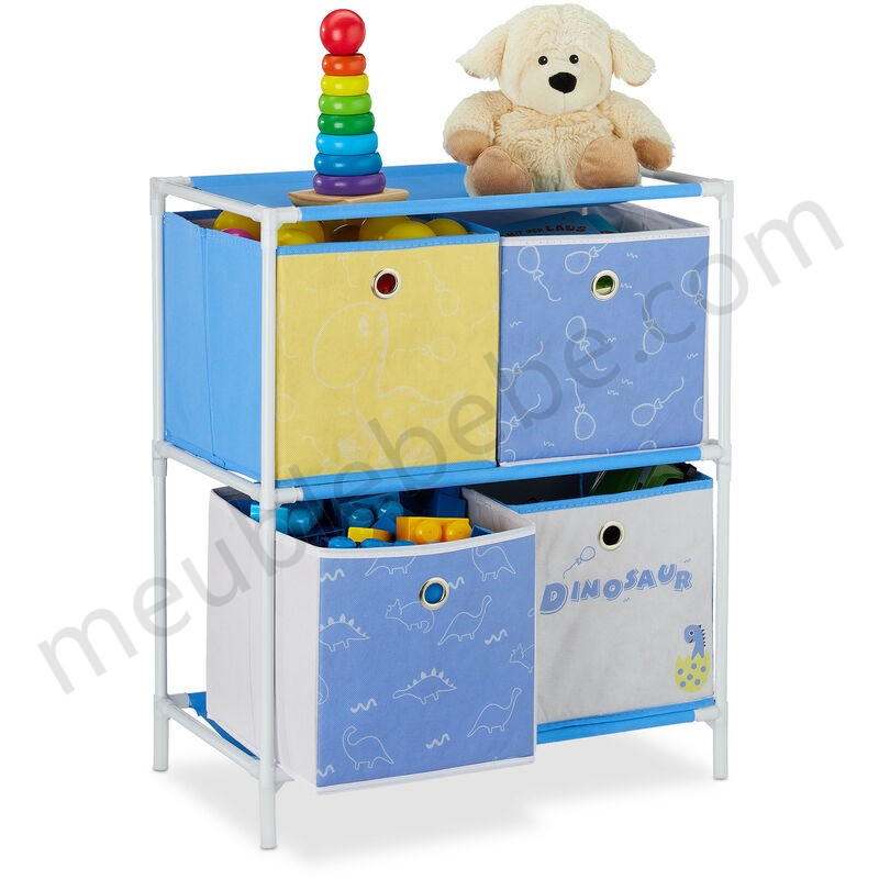 elaxdays Etagère enfant boîtes, rangement jouets, Fillette,design, meuble chambre d'enfants,HlP 62x53x30cm coloré ventes - -0