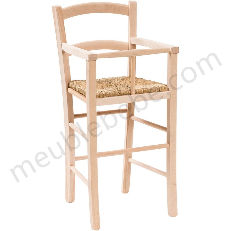 Chaise haute en bois pour table à manger restaurant pizzeria cuisine rustique pauvre art L43xPR43xH91 Cm Made In Italy en solde - -0
