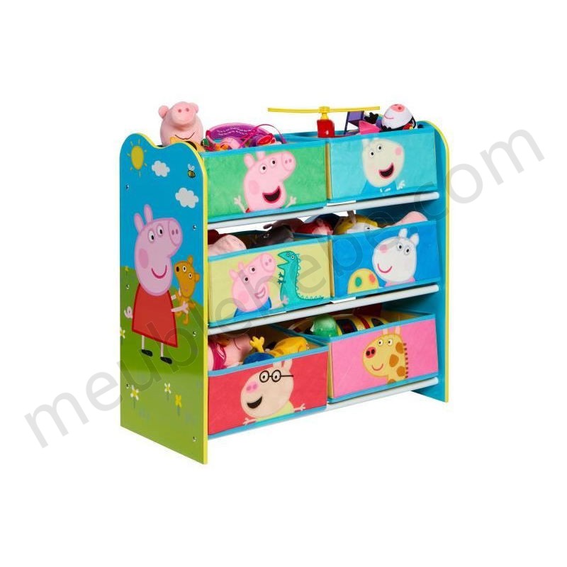 Peppa Pig - Meuble de rangement pour chambre d'enfant avec 6 bacs ventes - -0