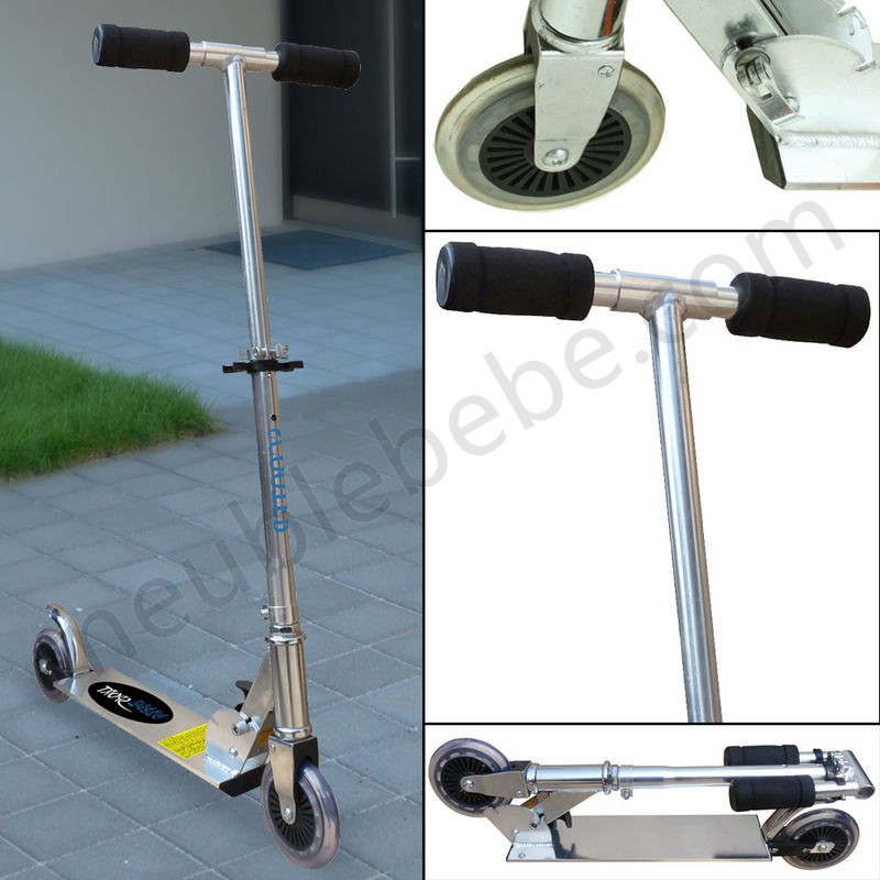 Scooter pour enfants, aluminium, rabattable, frein de roue arrière ventes - -1