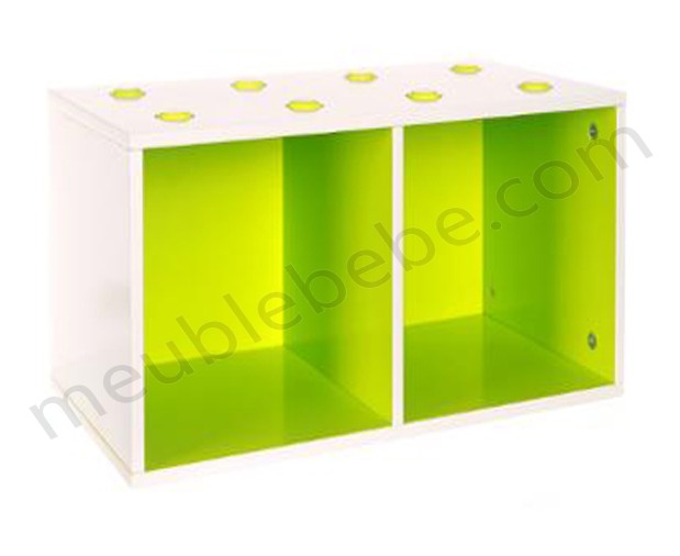 Etagère Cube épaisseur 1.20 cm Vert - Dim : L 54 x P 27 x H 27 cm en solde - -0