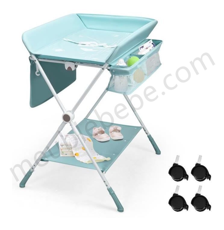 COSTWAY Table à langer pour bébé, table de lavage portable polyvalente avec hauteur réglable ventes - -0