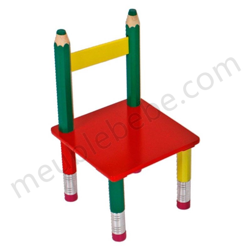 Une table avec deux chaises multicolores pour des enfants en solde - -1