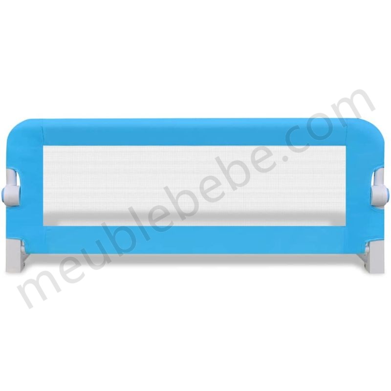 Topdeal VDTD18976_FR Barrière de lit de sécurité pour tout-petits 2pcs Bleu 102x42cm en solde - -3