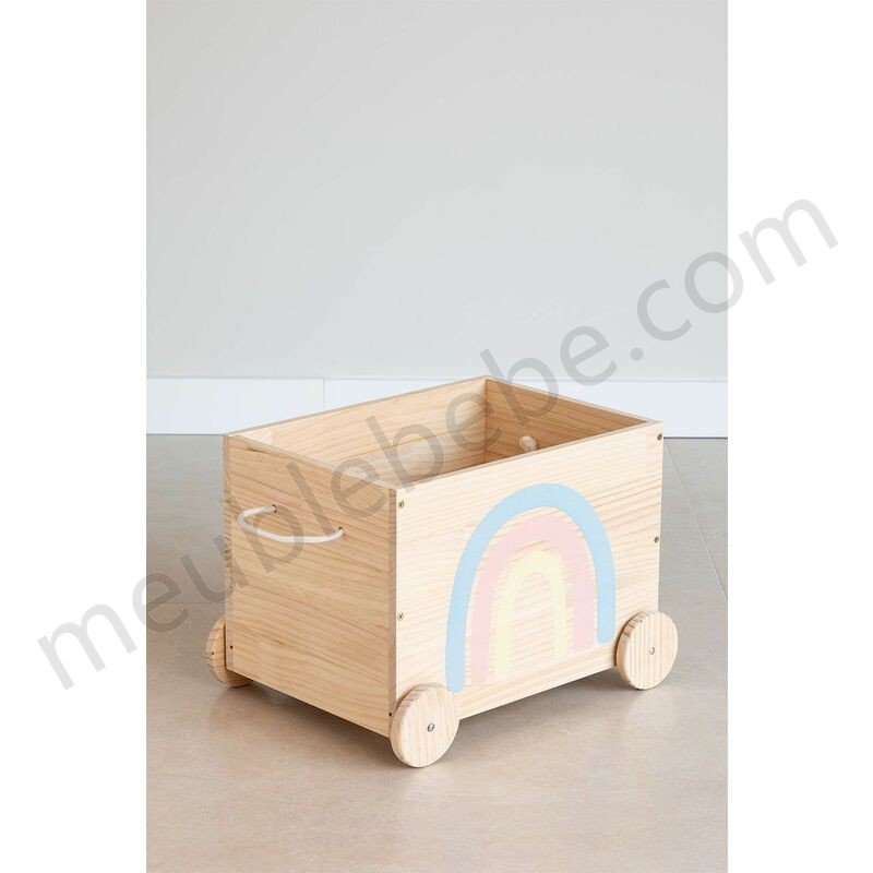 SKLUM Chariot de rangement en bois pour enfants Tedis Pin Bois Naturel - Bois Naturel ventes - -2