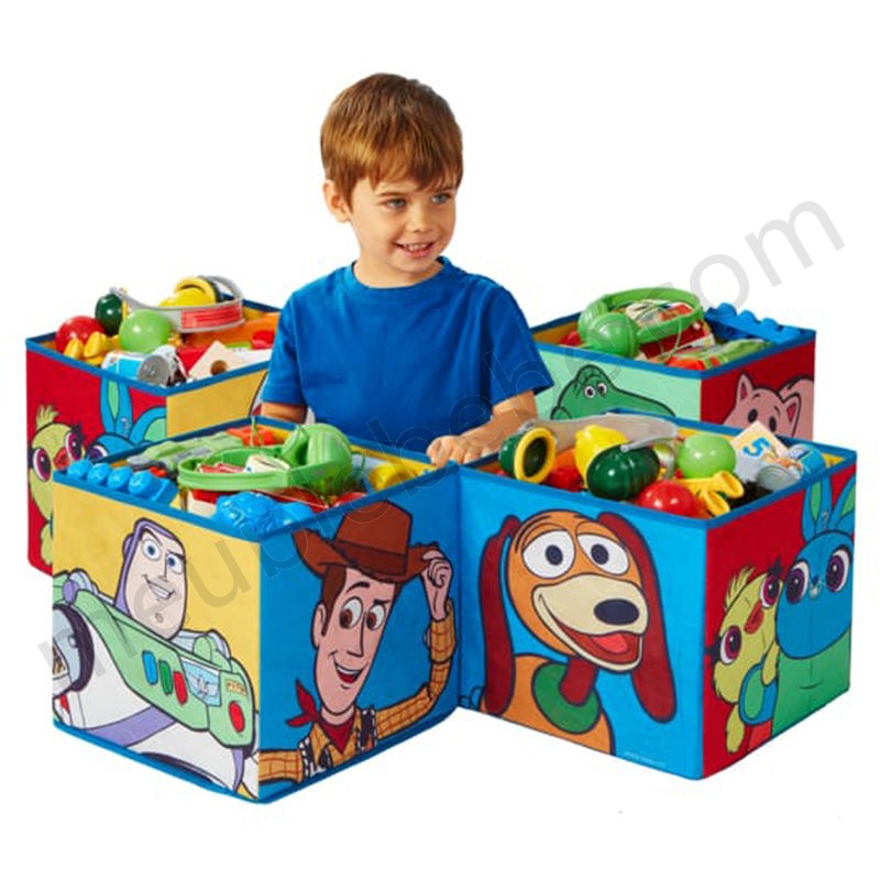 Lot de 4 cubes de rangement décoratifs Toy Story Disney 28 cm -PEGANE- ventes - -0