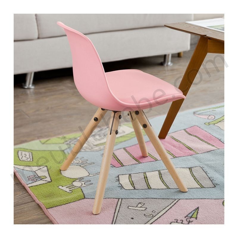 Chaise Enfant Fauteuil Confortable en Bouleau pour enfant avec assise rembourrée haute qualité- Rose FST46-P SoBuy® en solde - -2