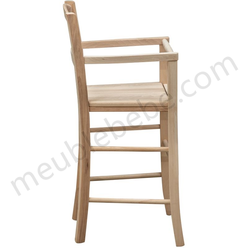 Chaise haute en bois pour table à manger restaurant pizzeria cuisine fermes pauvres art L46xPR46xH101 Cm Made In Italy en solde - -2