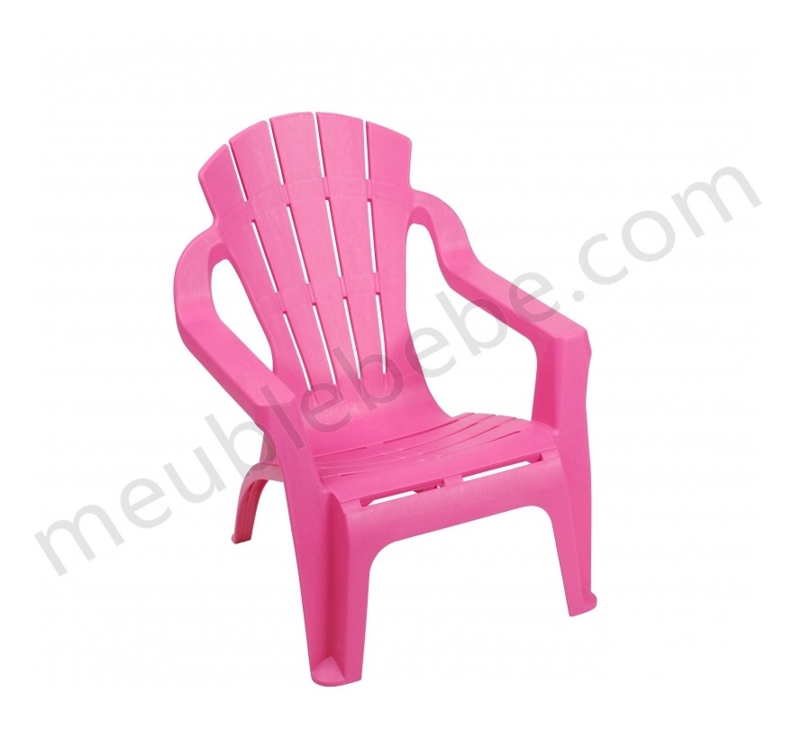 Chaise pour enfant - l 36 x P 38 H 44 cm - Rose en solde - -0