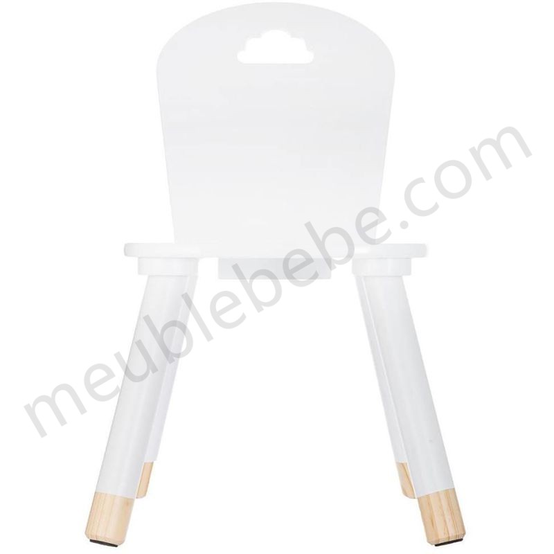 Chaise douceur blanche pour enfant en bois - Blanc en solde - -1
