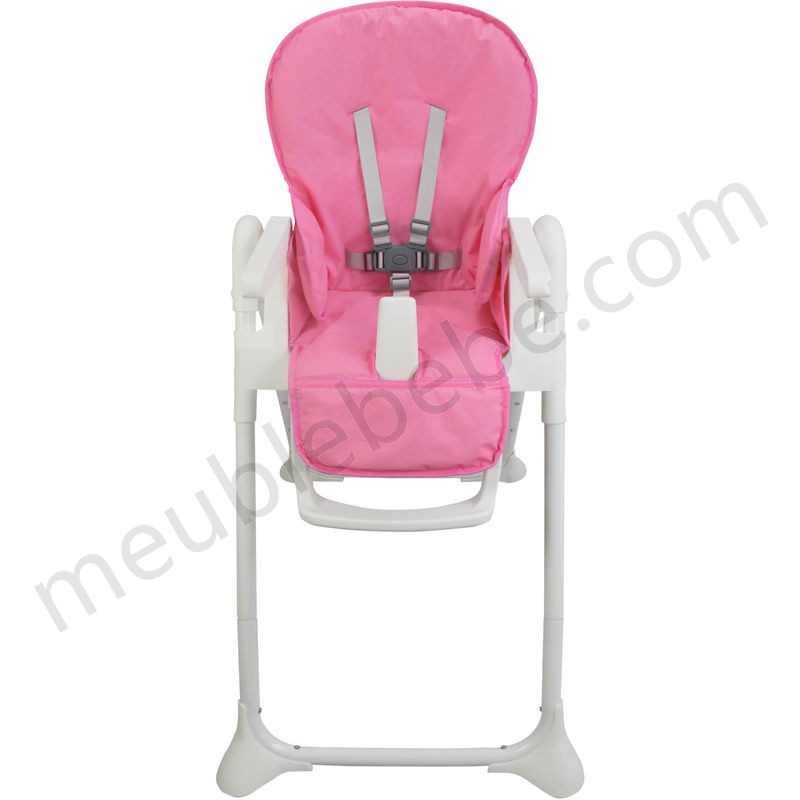 Chaise Haute pour Bébé, Chaise Pliante pour Bébé, Rose, Taille déployée: 105 x 89 x 56 cm en solde - -2