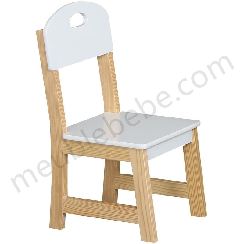 Chaise enfant en bois design Sweet - Blanc - Blanc en solde - -0