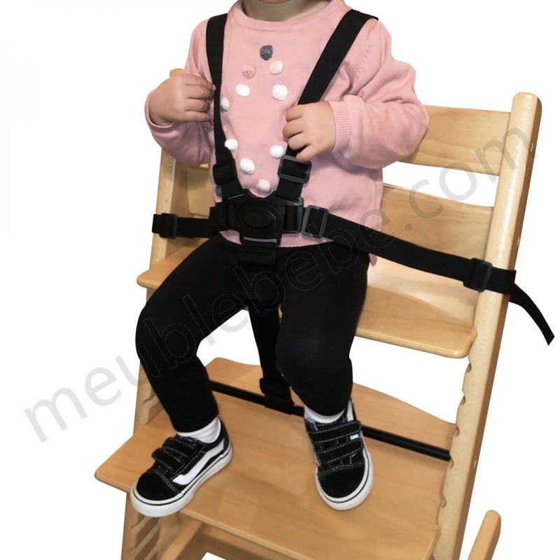 Harnais de sécurité universel 5 points pour chaise haute bébé - Noir - Monsieur Bébé en solde - -3