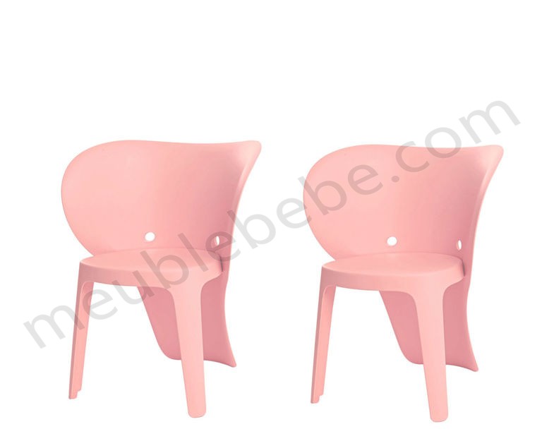 Lot de 2 Chaise Enfant Design Chaise pour Enfants Siège Garçons et Filles Confortable Éléphant Rose KMB12-Px2 SoBuy® ventes - -0