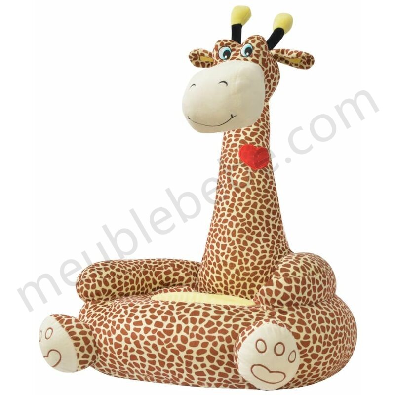 Chaise en peluche pour enfants Girafe Marron ventes - -0